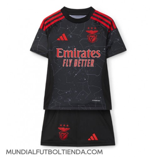 Camiseta Benfica Segunda Equipación Replica 2024-25 para niños mangas cortas (+ Pantalones cortos)